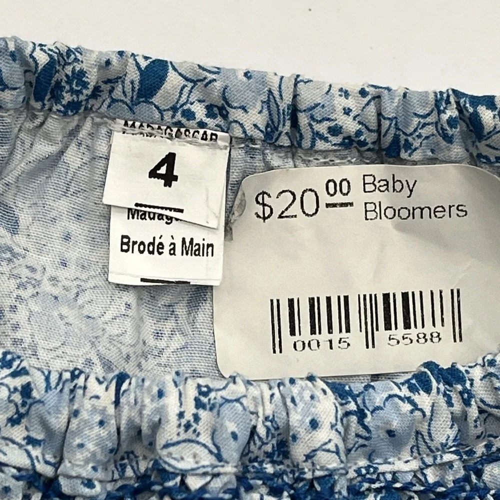 Lot 4 Boutique Baby Girl Bloomers Mixed Sizes Lison Paris Handmade Cotton New
